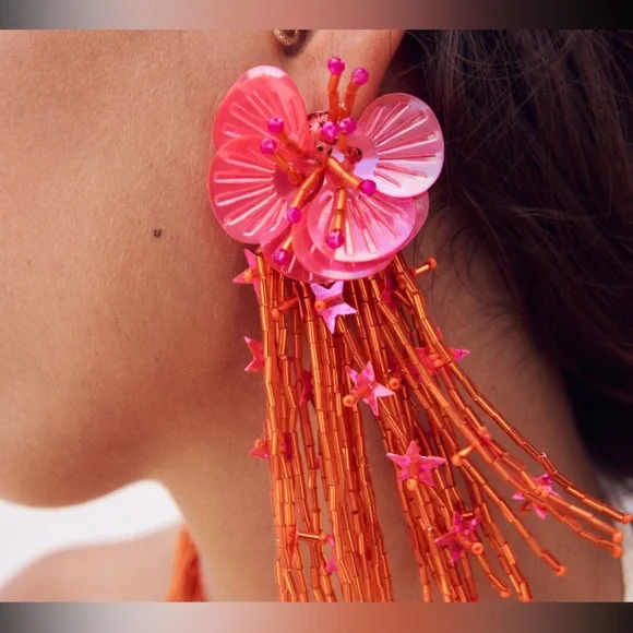 ZARA STAR FLOWER EARRINGS